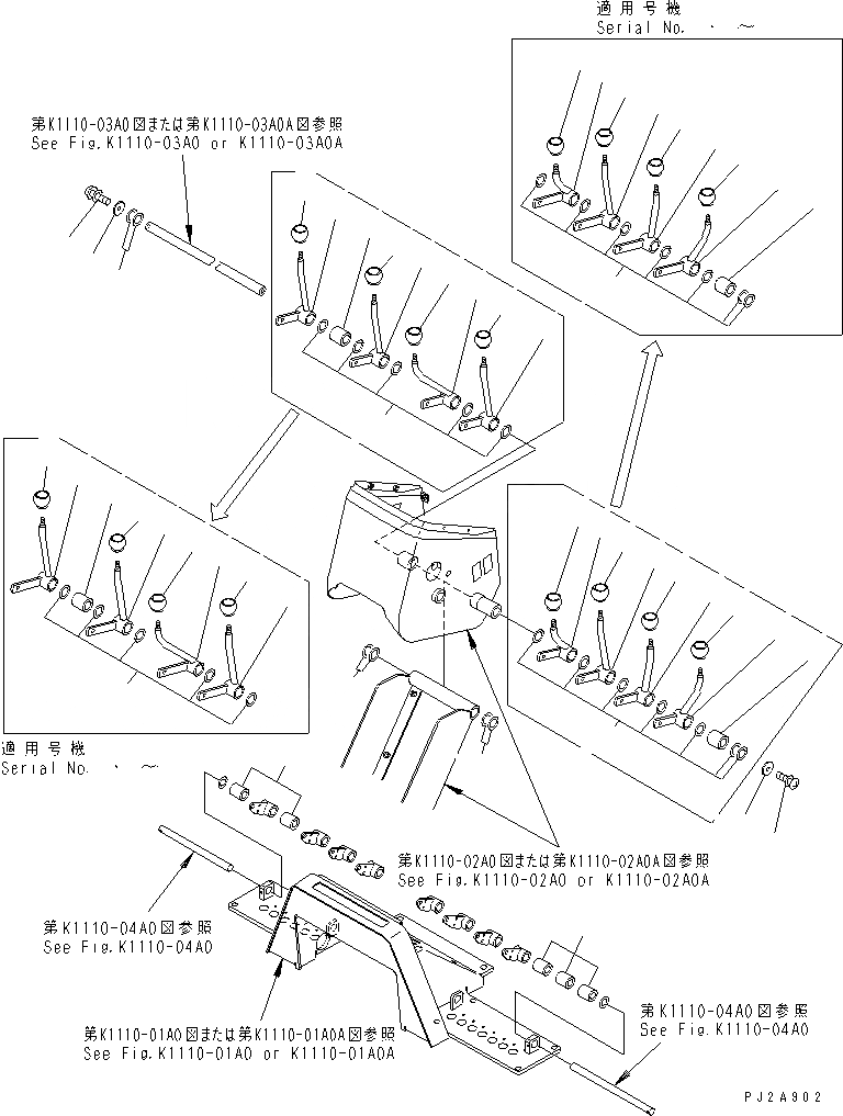 Схема запчастей Komatsu GD675-3 - РЫЧАГ УПРАВЛЕНИЯ РАБОЧИМ ОБОРУДОВАНИЕМ(№-) КАБИНА ОПЕРАТОРА И СИСТЕМА УПРАВЛЕНИЯ