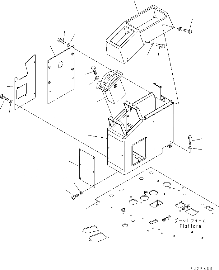 Схема запчастей Komatsu GD675-3 - КОНСОЛЬН. БЛОК¤ ПРАВ.(№..-) КАБИНА ОПЕРАТОРА И СИСТЕМА УПРАВЛЕНИЯ