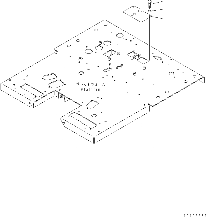 Схема запчастей Komatsu GD675-3 - ПЛАТФОРМА КРЫШКА(С КАБИНОЙ) (С КОНДИЦИОНЕРОМ)(№-) КАБИНА ОПЕРАТОРА И СИСТЕМА УПРАВЛЕНИЯ