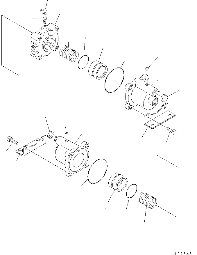 Схема запчастей Komatsu GD675-3 - РЕГУЛ. УСИЛИЯ (ВНУТР. ЧАСТИ) КАБИНА ОПЕРАТОРА И СИСТЕМА УПРАВЛЕНИЯ