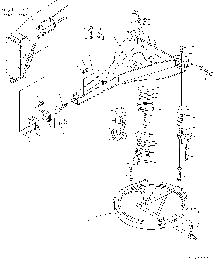 Схема запчастей Komatsu GD675-3 - СЦЕПНОЕ УСТРОЙСТВО И КОЛЬЦЕВ. СУППОРТ(№-.) РАБОЧЕЕ ОБОРУДОВАНИЕ