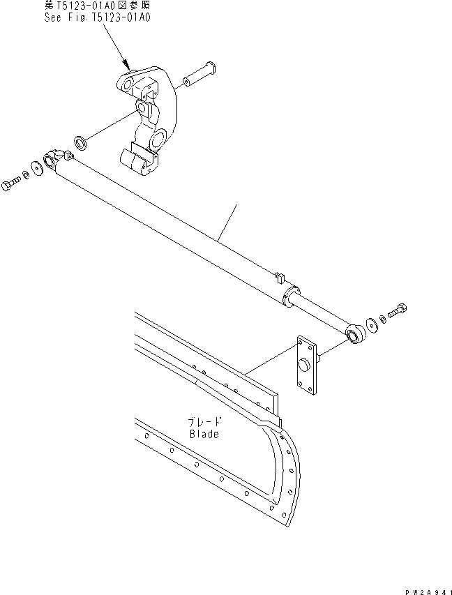 Схема запчастей Komatsu GD675-3 - ОТВАЛ SHIFT ЦИЛИНДР(№-) РАБОЧЕЕ ОБОРУДОВАНИЕ