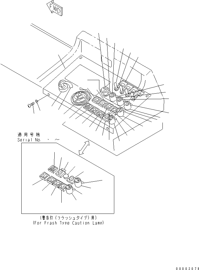 Схема запчастей Komatsu GD705A-4A-N - ПАНЕЛЬ ПРИБОРОВ (СПЕЦ-Я С АВТОМ. ТРАНСМИССИЕЙ) (С ОПЦ.AL ПЕРЕКЛЮЧАТЕЛЬ) КОМПОНЕНТЫ ДВИГАТЕЛЯ И ЭЛЕКТРИКА