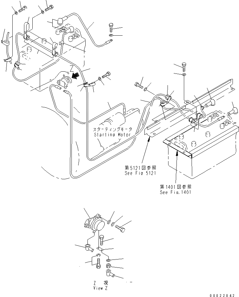 Схема запчастей Komatsu GD705A-4A-N - ЭЛЕКТРИКА (ЛИНИЯ АККУМУЛЯТОРА)(№7-) КОМПОНЕНТЫ ДВИГАТЕЛЯ И ЭЛЕКТРИКА