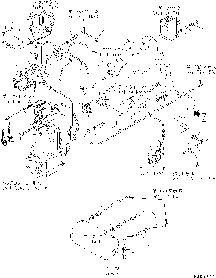 Схема запчастей Komatsu GD705A-4A-N - ЭЛЕКТРИКА (СПЕЦ-Я С АВТОМ. ТРАНСМИССИЕЙ) (ЛИНИЯ ДВИГАТЕЛЯ) КОМПОНЕНТЫ ДВИГАТЕЛЯ И ЭЛЕКТРИКА