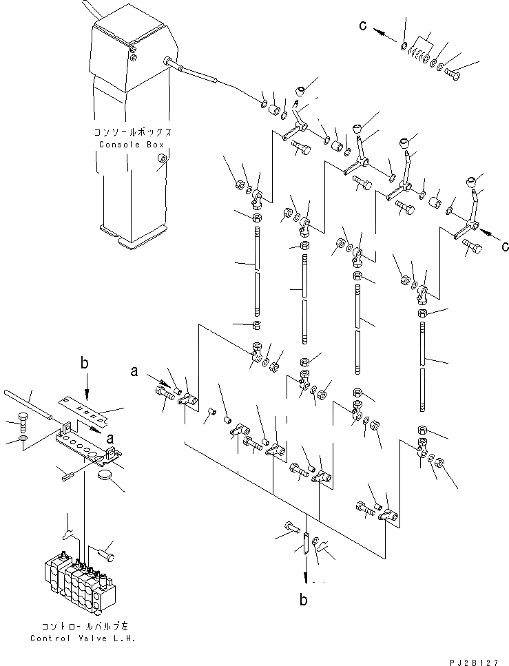 Схема запчастей Komatsu GD705A-4A-N - РЫЧАГ УПРАВЛ-Я¤ ЛЕВ.(№-) СИСТЕМА УПРАВЛЕНИЯ