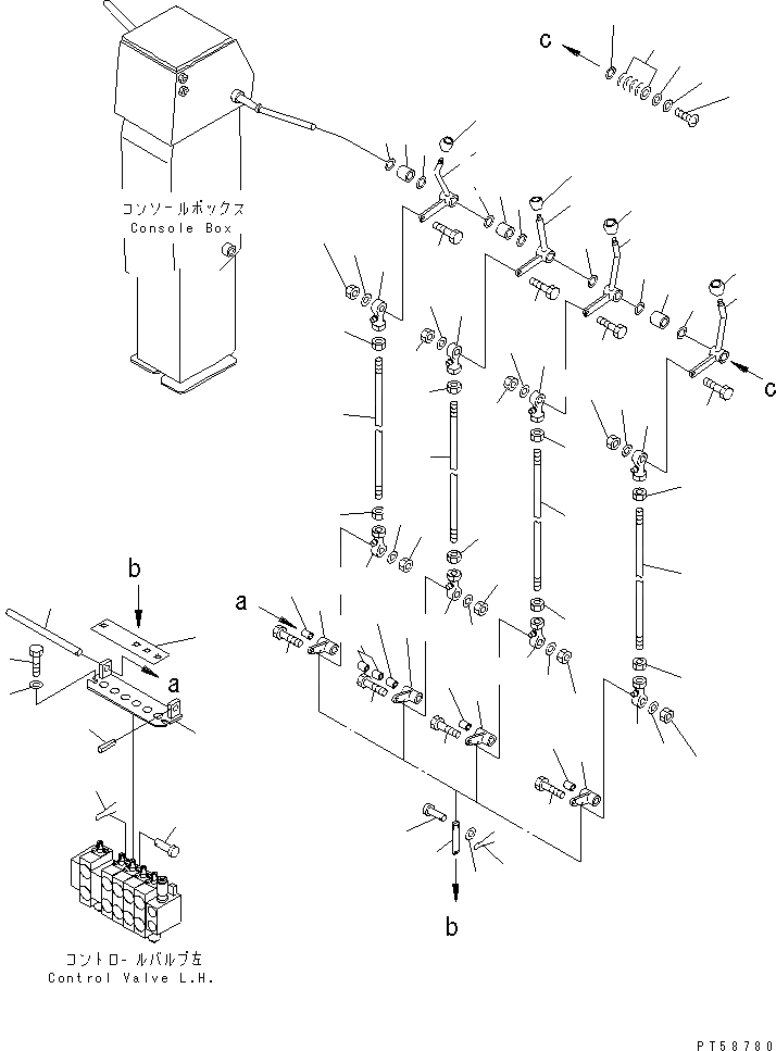 Схема запчастей Komatsu GD705A-4A-N - РЫЧАГ УПРАВЛ-Я¤ ЛЕВ. (СПЕЦ-Я С АВТОМ. ТРАНСМИССИЕЙ)(№-) СИСТЕМА УПРАВЛЕНИЯ