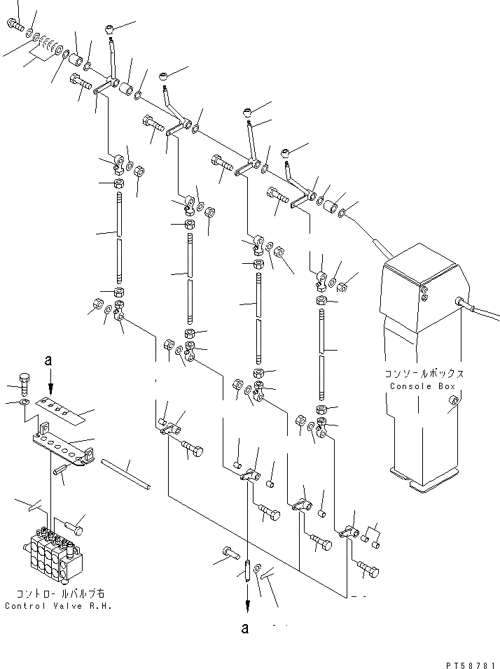 Схема запчастей Komatsu GD705A-4A-N - РЫЧАГ УПРАВЛ-Я¤ ПРАВ. (СПЕЦ-Я С АВТОМ. ТРАНСМИССИЕЙ)(№-) СИСТЕМА УПРАВЛЕНИЯ