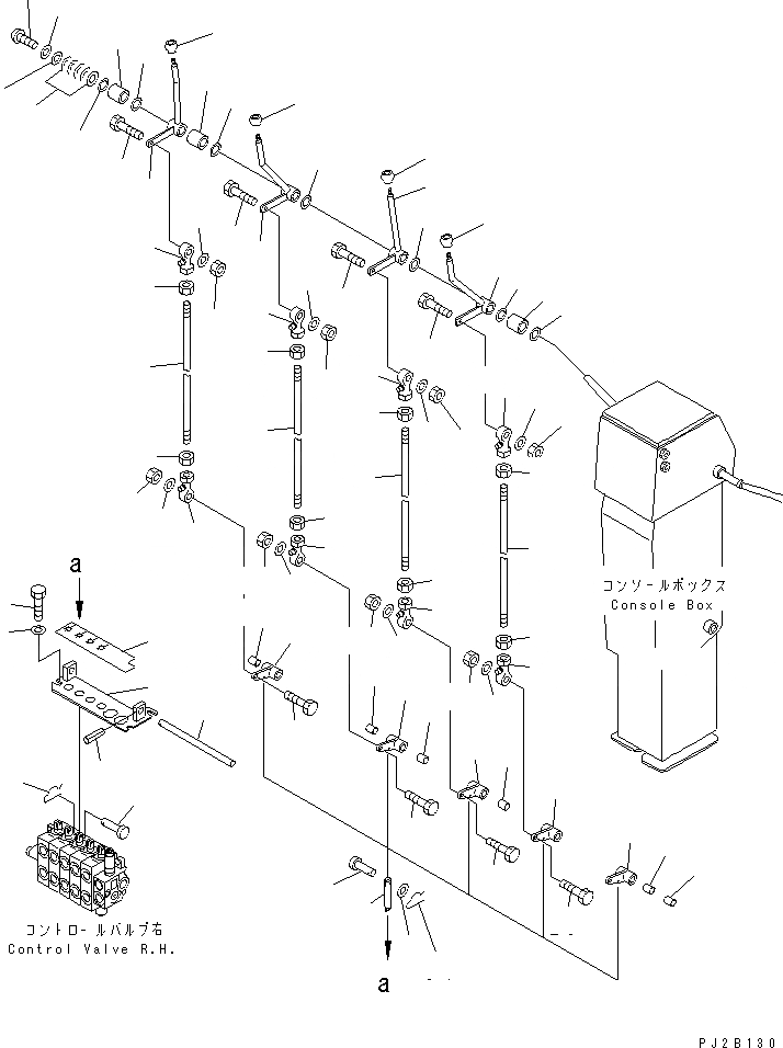 Схема запчастей Komatsu GD705A-4A-N - РЫЧАГ УПРАВЛ-Я¤ ПРАВ. (СПЕЦ-Я С АВТОМ. ТРАНСМИССИЕЙ)(№-) СИСТЕМА УПРАВЛЕНИЯ
