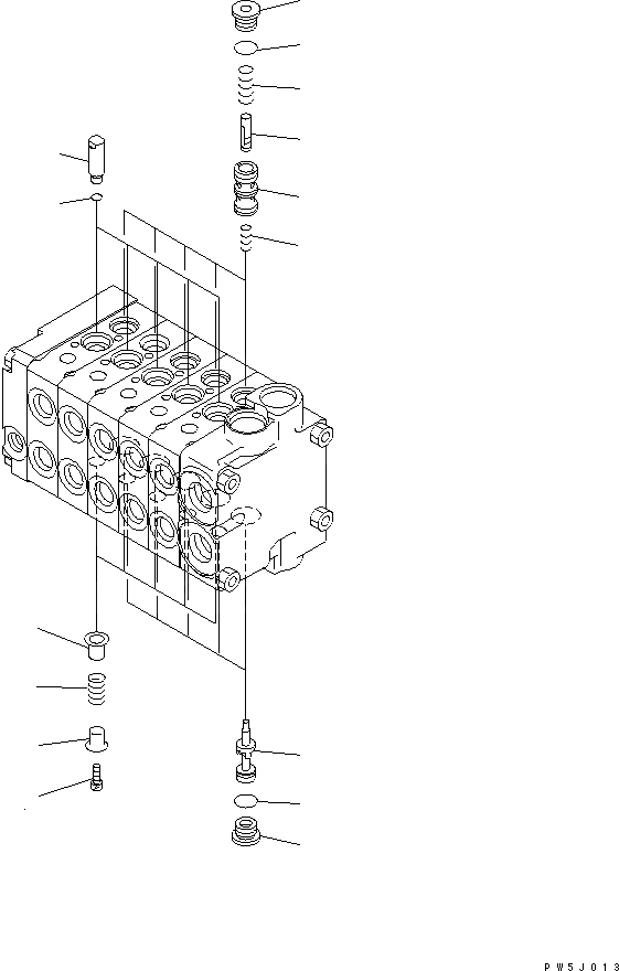 Схема запчастей Komatsu GD705A-4A-N - УПРАВЛЯЮЩ. КЛАПАН (5-СЕКЦИОНН.) (/) (ЛЕВ.) (ДЛЯ ДЖОЙСТИК РЫЧАГ) ГИДРАВЛИКА