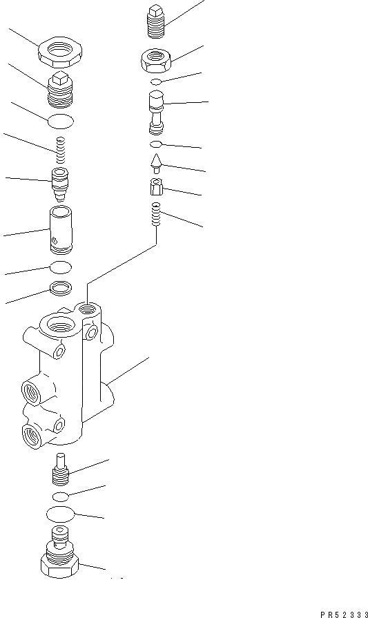 Схема запчастей Komatsu GD705A-4A-N - ГЛАВН. КОНТРОЛЬНЫЙ КЛАПАН(ДЛЯ ПОДЪЕМА ОТВАЛАЫ¤ ПРАВ.) ГИДРАВЛИКА