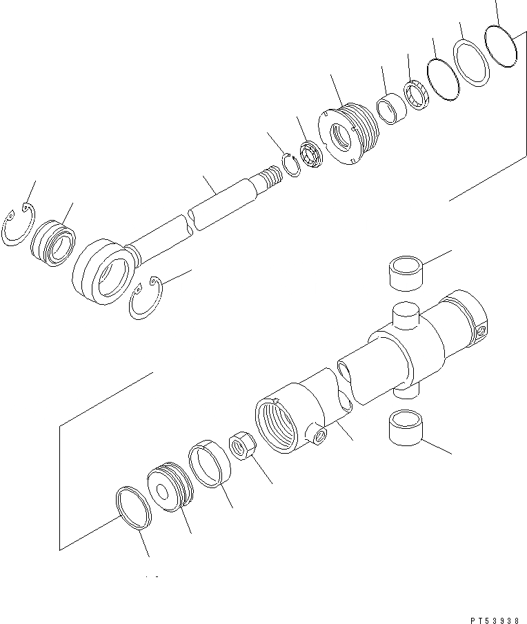 Схема запчастей Komatsu GD705A-4A-N - ЦИЛИНДР НАКЛОНА(№-) ГИДРАВЛИКА