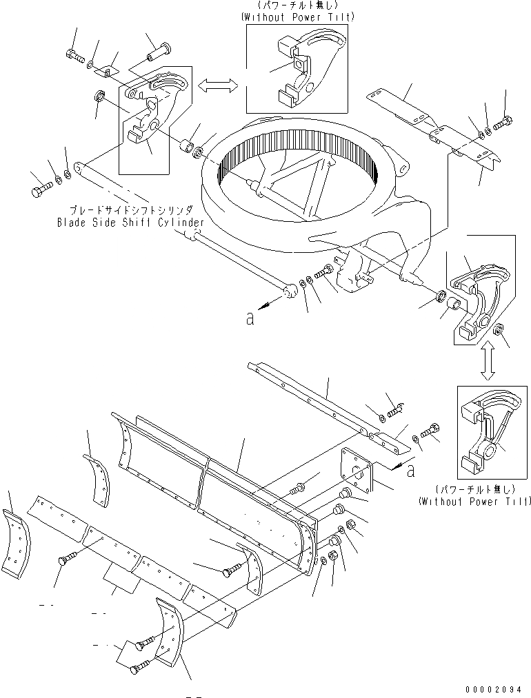 Схема запчастей Komatsu GD705A-4A-N - ОТВАЛ РАБОЧЕЕ ОБОРУДОВАНИЕ