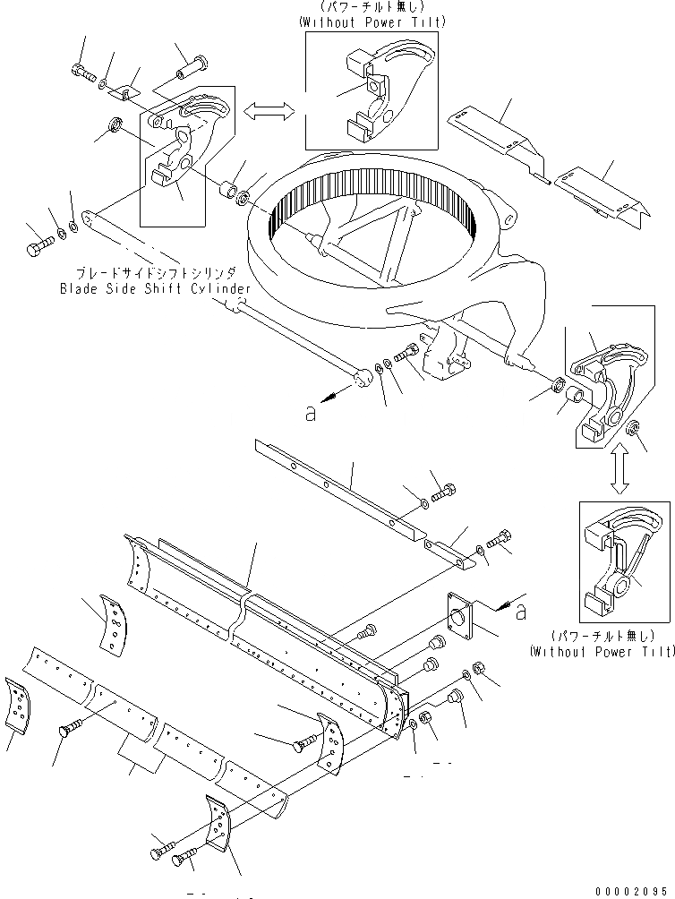 Схема запчастей Komatsu GD705A-4A-N - ОТВАЛ (MM) РАБОЧЕЕ ОБОРУДОВАНИЕ