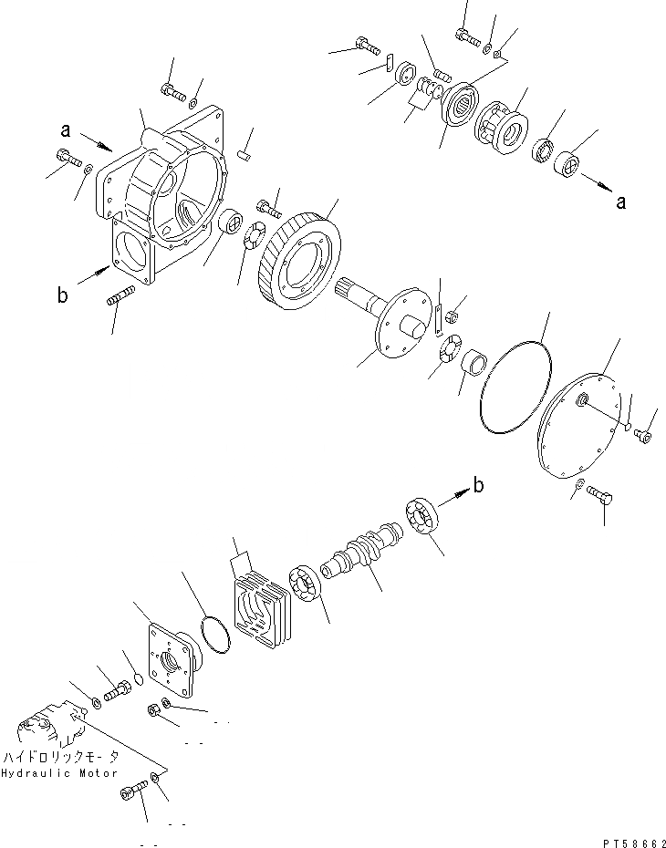 Схема запчастей Komatsu GD705A-4A-N - КОЛЬЦЕВ.РЕВЕРС ПРИВОД РАБОЧЕЕ ОБОРУДОВАНИЕ
