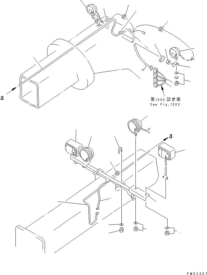 Схема запчастей Komatsu GD705A-4 - ЭЛЕКТРИКА (ПЕРЕДН. ЛИНИЯ)(№-) КОМПОНЕНТЫ ДВИГАТЕЛЯ И ЭЛЕКТРИКА