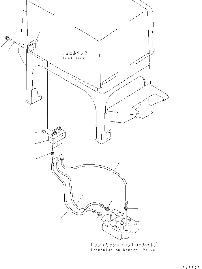 Схема запчастей Komatsu GD705A-4 - ТРАНСМИССИЯ МАСЛ. PRESSURE КОНТРОЛЬ ТРУБЫ СИЛОВАЯ ПЕРЕДАЧА