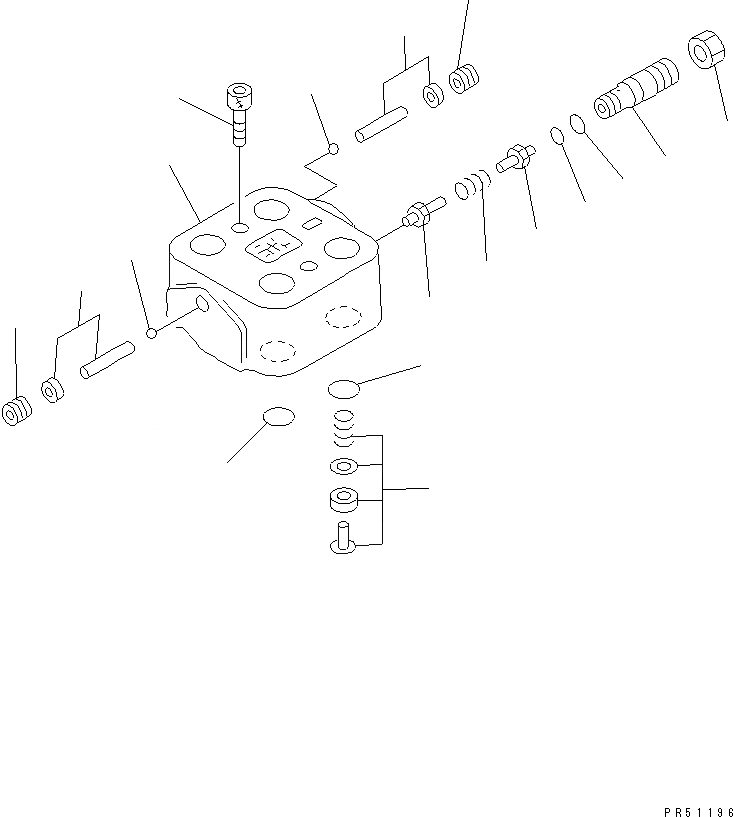 Схема запчастей Komatsu GD705A-4 - ГЛАВН. КОНТРОЛЬНЫЙ КЛАПАН(ДЛЯ РУЛЕВ. УПРАВЛЕНИЕ)(№-) СИЛОВАЯ ПЕРЕДАЧА