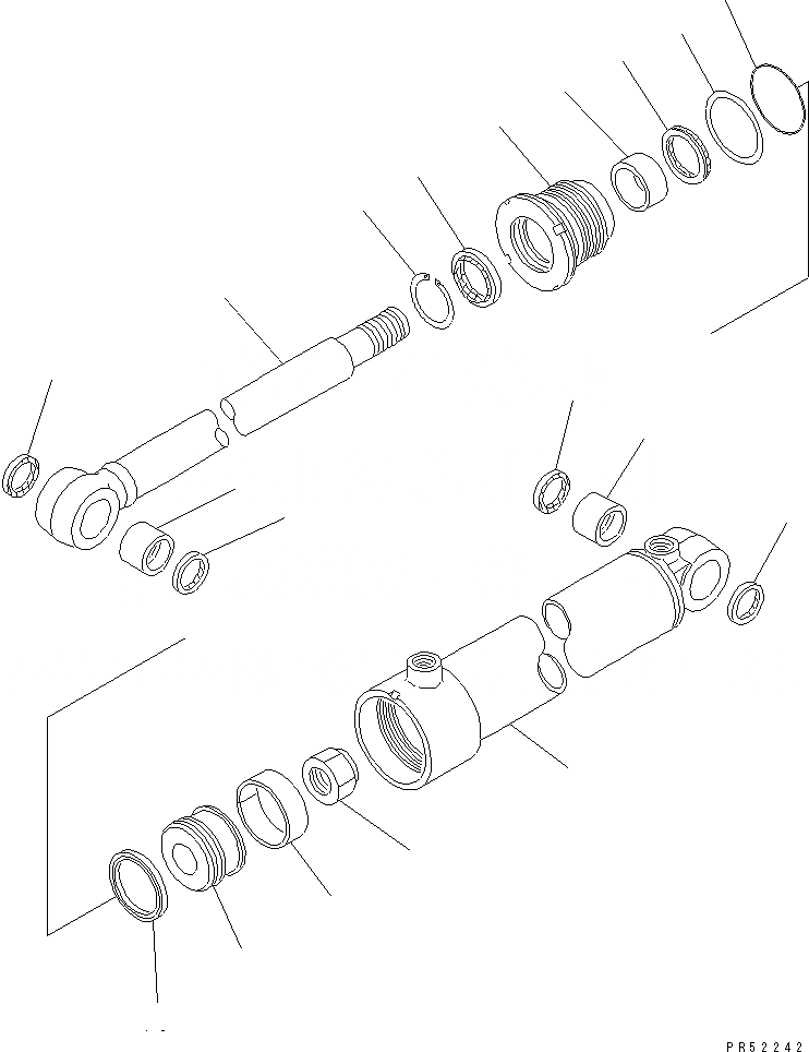 Схема запчастей Komatsu GD705A-4 - ЦИЛИНДР НАКЛОНА(№-8) СИЛОВАЯ ПЕРЕДАЧА