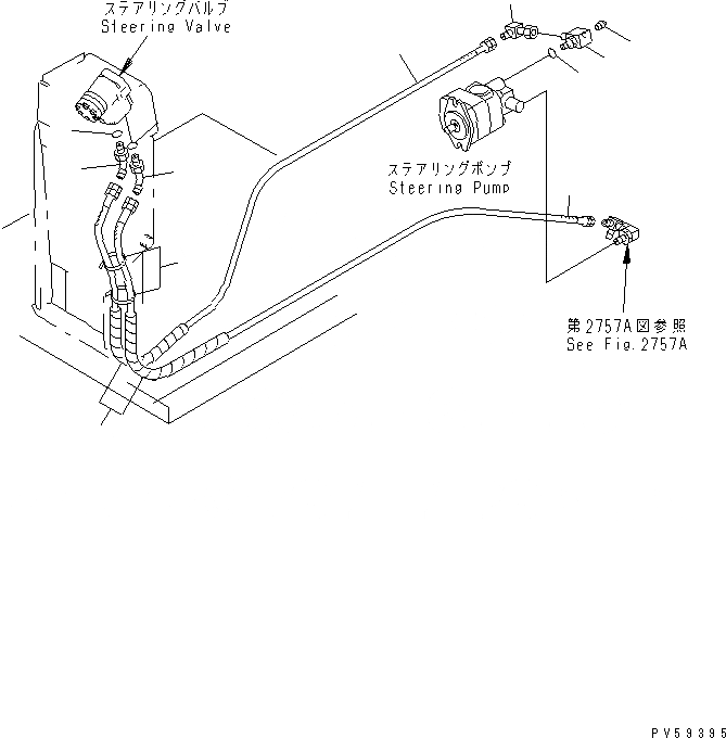 Схема запчастей Komatsu GD705A-4 - ГИДРАВЛИКА РУЛ. УПРАВЛЕНИЯ (ЛИНИЯ ПОДАЧИ)(№-) СИЛОВАЯ ПЕРЕДАЧА