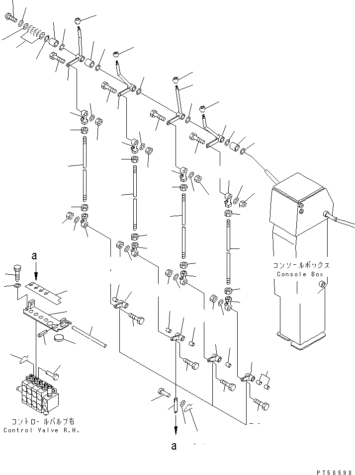 Схема запчастей Komatsu GD705A-4 - ГИДРАВЛ РЫЧАГ УПРАВЛ-Я (ПРАВ.)(№-) СИСТЕМА УПРАВЛЕНИЯ