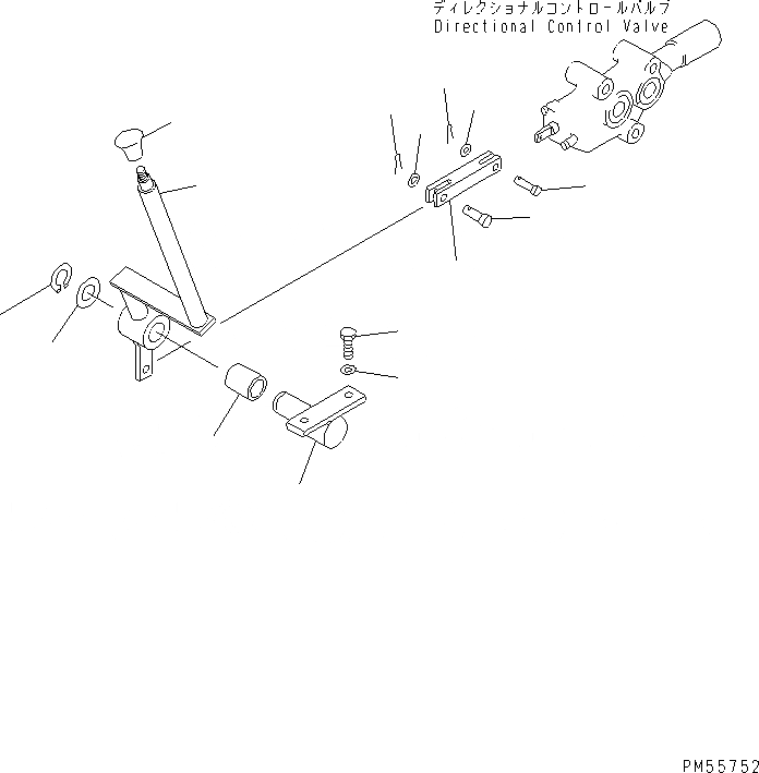 Схема запчастей Komatsu GD705A-4 - РЫЧАГ УПР-Я ДВОЙН. ЗАПРАШИВАЮЩ. КЛАПАНОМ (С КОНДИЦИОНЕРОМ)(№-) СИСТЕМА УПРАВЛЕНИЯ