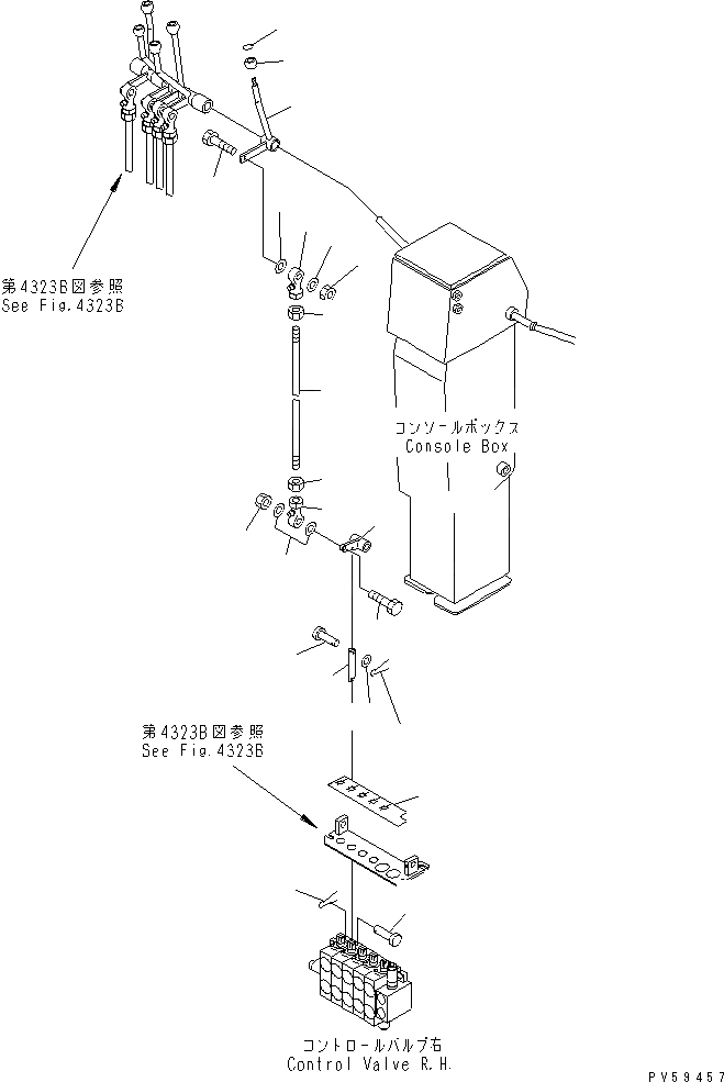 Схема запчастей Komatsu GD705A-4 - ГИДРАВЛ РЫЧАГ УПРАВЛ-Я (ДЛЯ ПЕРЕДН. ОТВАЛ)(№-) СИСТЕМА УПРАВЛЕНИЯ