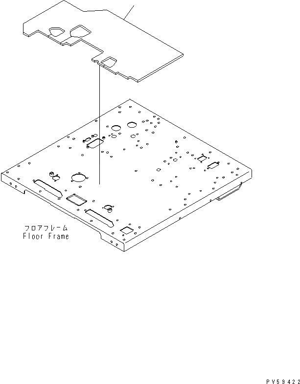 Схема запчастей Komatsu GD705A-4 - ПОЛ МАТЕРИАЛ(№-) РАМА И ЧАСТИ КОРПУСА