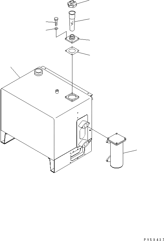 Схема запчастей Komatsu GD705A-4 - ГИДРАВЛ МАСЛ. БАК(№-) ГИДРАВЛИКА