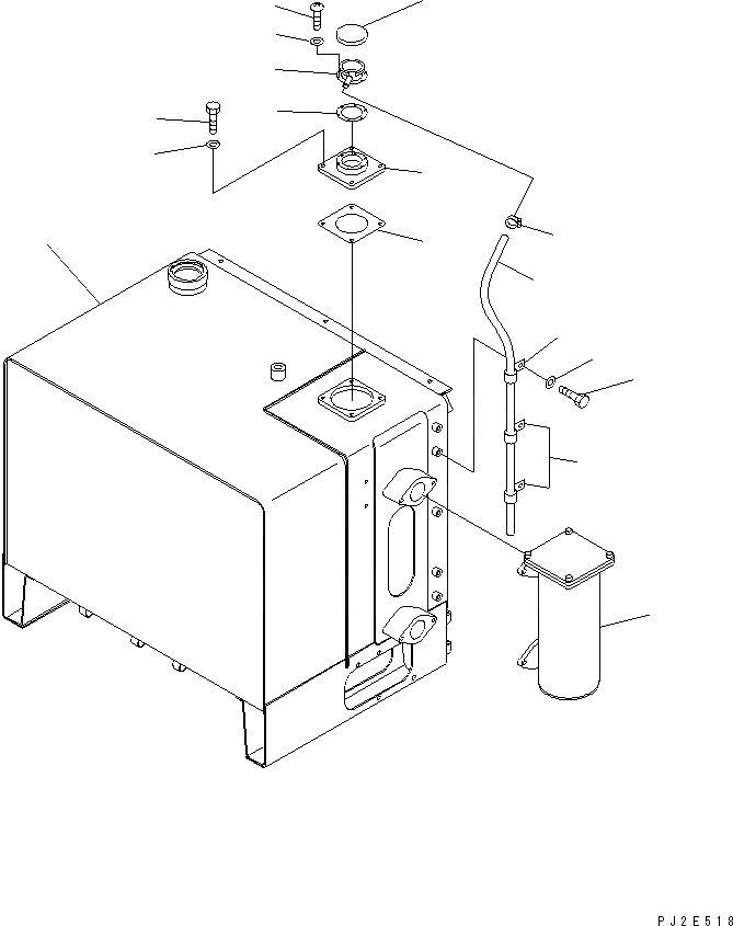 Схема запчастей Komatsu GD705A-4 - ГИДРАВЛ МАСЛ. БАК (D.D.V СПЕЦ-Я)(№-) ГИДРАВЛИКА