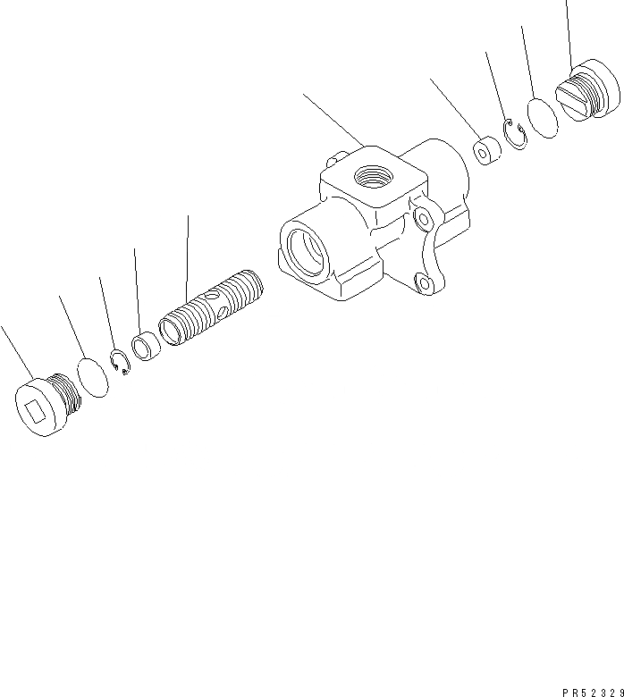 Схема запчастей Komatsu GD705A-4 - КЛАПАН ДЕЛИТЕЛЯ ПОТОКА (D.D.V СПЕЦ-Я)(№-) ГИДРАВЛИКА