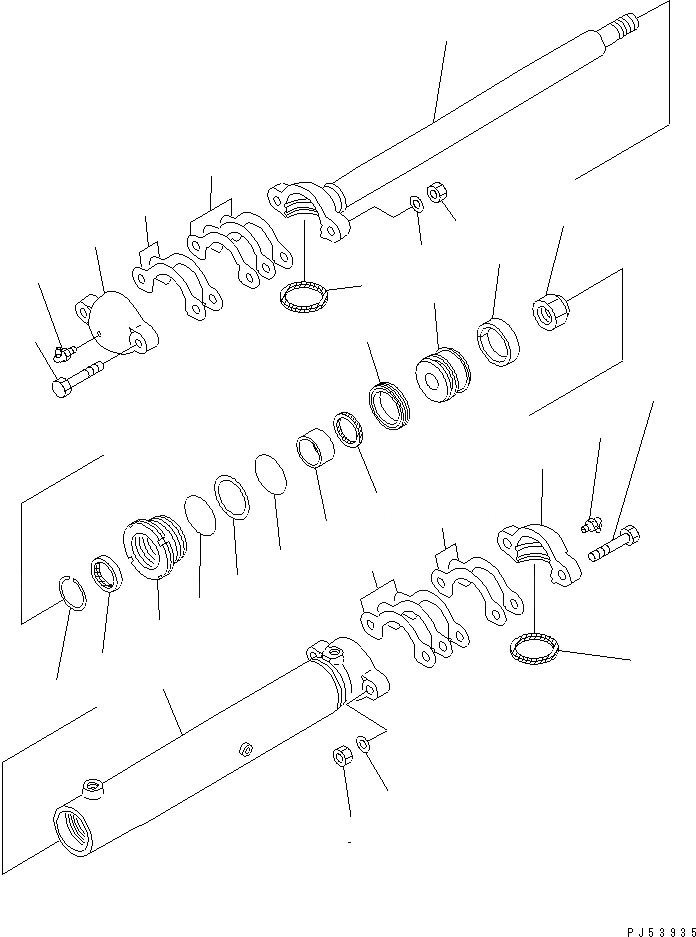Схема запчастей Komatsu GD705A-4 - СЦЕПНОЕ УСТРОЙСТВО SHIFT ЦИЛИНДР(№8-) ГИДРАВЛИКА