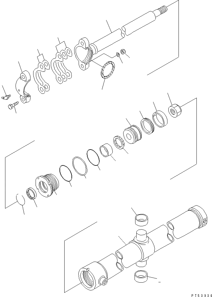 Схема запчастей Komatsu GD705A-4 - ЦИЛИНДР ПОДЪЕМА ОТВАЛА(№8-) ГИДРАВЛИКА