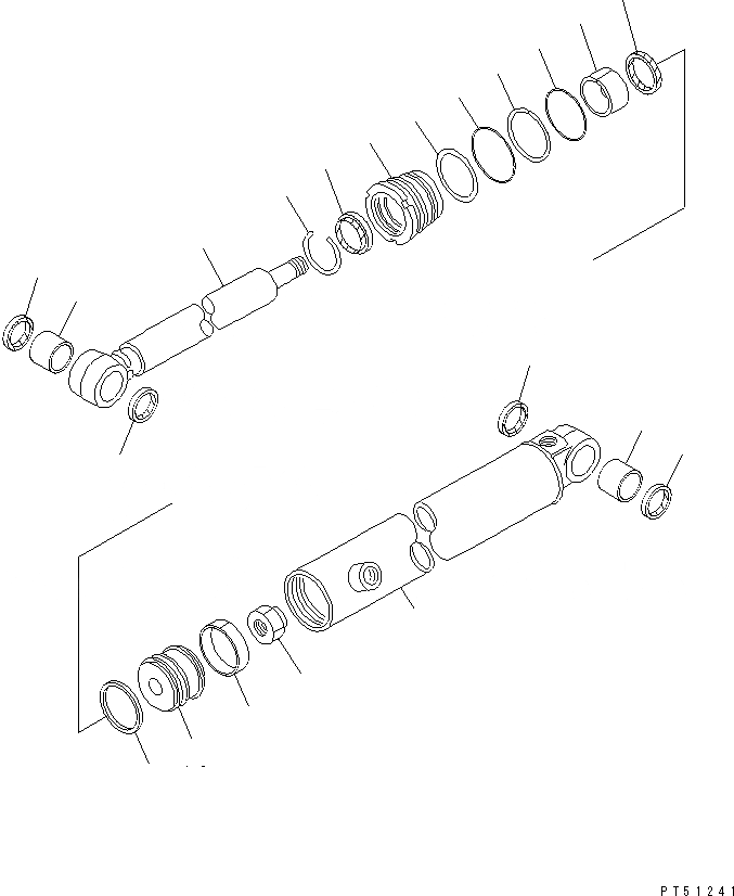 Схема запчастей Komatsu GD705A-4 - ЦИЛИНДР СДВИГ. ОТВАЛА(№8-) ГИДРАВЛИКА