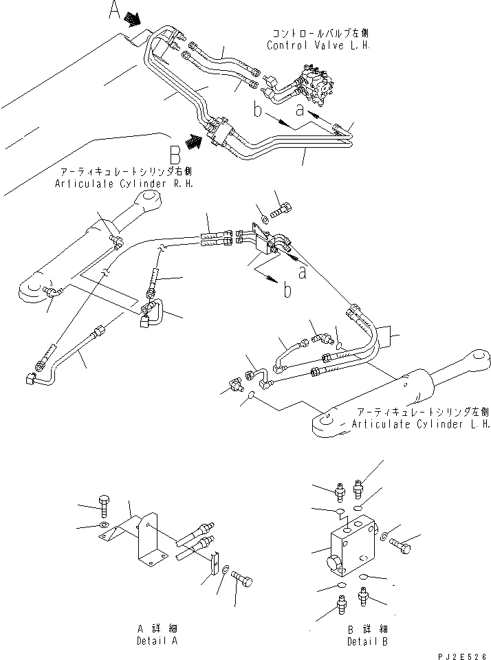Схема запчастей Komatsu GD705A-4 - ГИДРОЛИНИЯ (ЦИЛИНДР СОЧЛЕНЕНИЯ ЛИНИЯ) (D.D.V. СПЕЦ-Я)(№-) ГИДРАВЛИКА