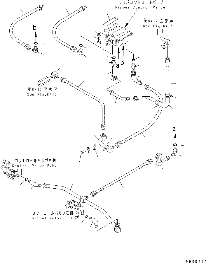 Схема запчастей Komatsu GD705A-4 - ГИДРОЛИНИЯ (ЦИЛИНДР РЫХЛИТЕЛЯ ЛИНИЯ) (/) (ШУМОПОДАВЛ. СПЕЦ-Я)(№-) ГИДРАВЛИКА