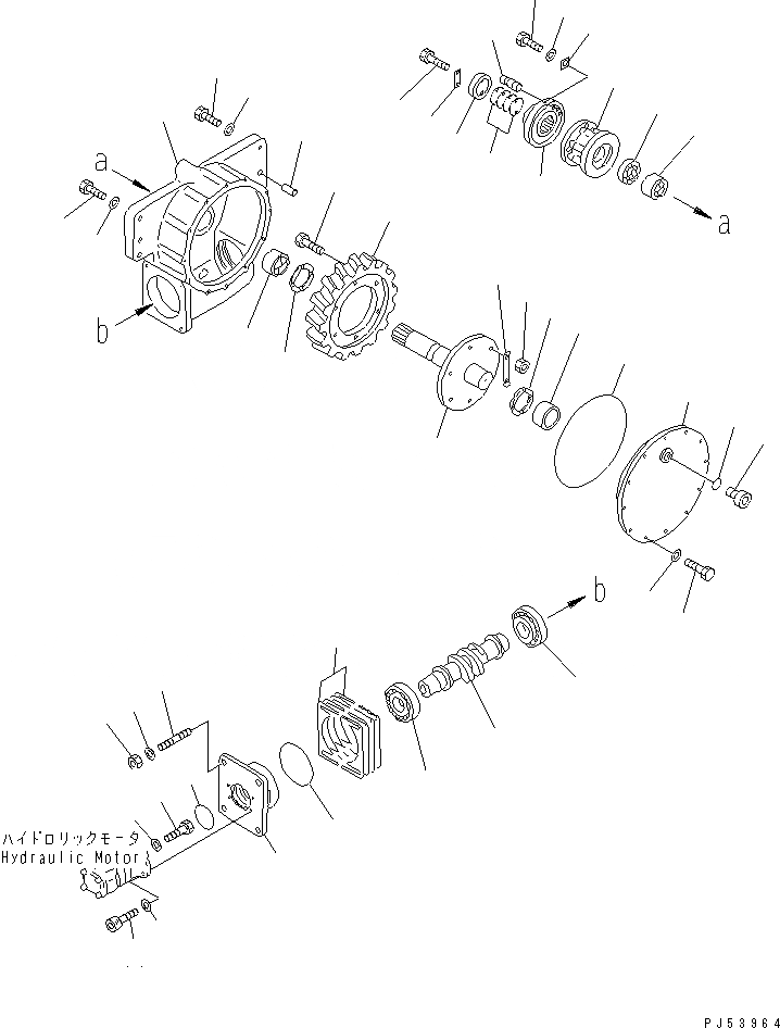 Схема запчастей Komatsu GD705A-4 - КОЛЬЦЕВ.РЕВЕРС ПРИВОД(№8-) РАБОЧЕЕ ОБОРУДОВАНИЕ