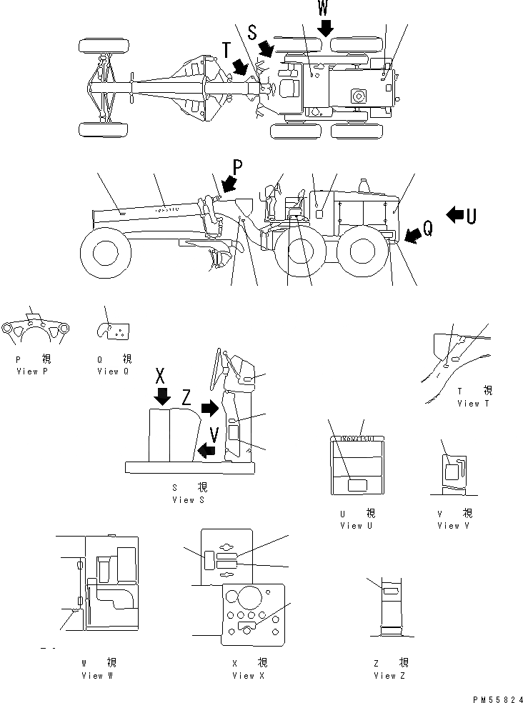 Схема запчастей Komatsu GD705A-4 - МАРКИРОВКА (ФРАНЦИЯ)(№8-) МАРКИРОВКА¤ ИНСТРУМЕНТ И РЕМКОМПЛЕКТЫ