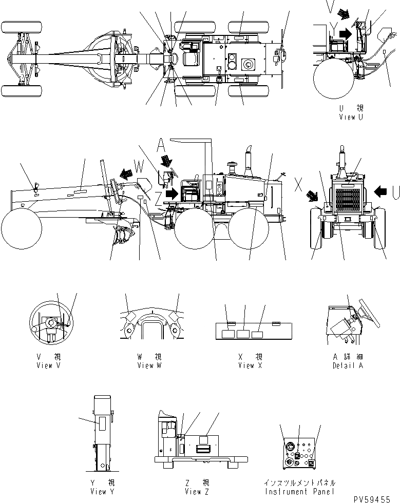 Схема запчастей Komatsu GD705A-4 - МАРКИРОВКА (ФРАНЦИЯ)(№-) МАРКИРОВКА¤ ИНСТРУМЕНТ И РЕМКОМПЛЕКТЫ