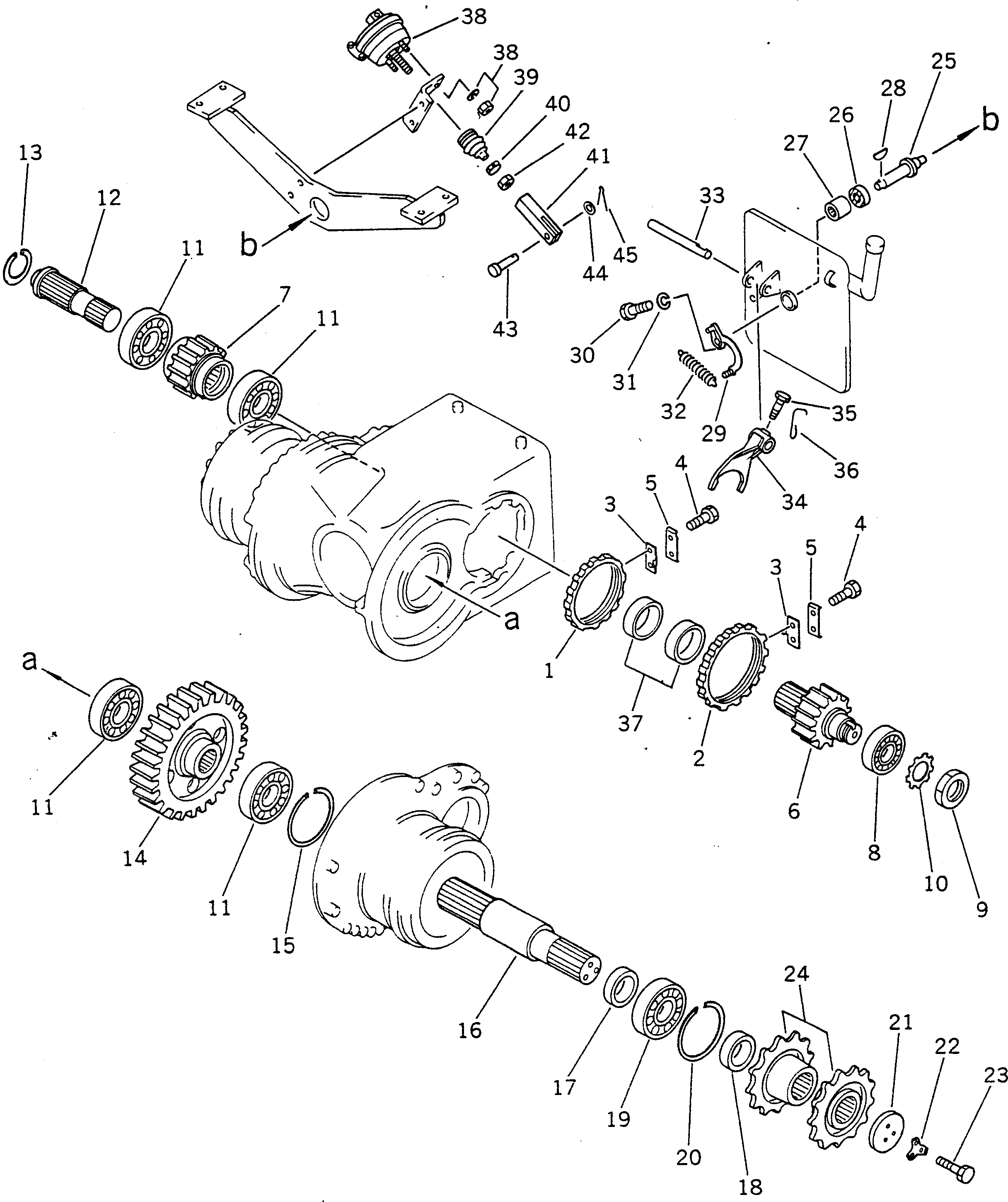 Схема запчастей Komatsu GD705A-3A - КОНЕЧНАЯ ПЕРЕДАЧА BULL ПРИВОД СДВОЕНН. ПРИВОД И КОЛЕСА