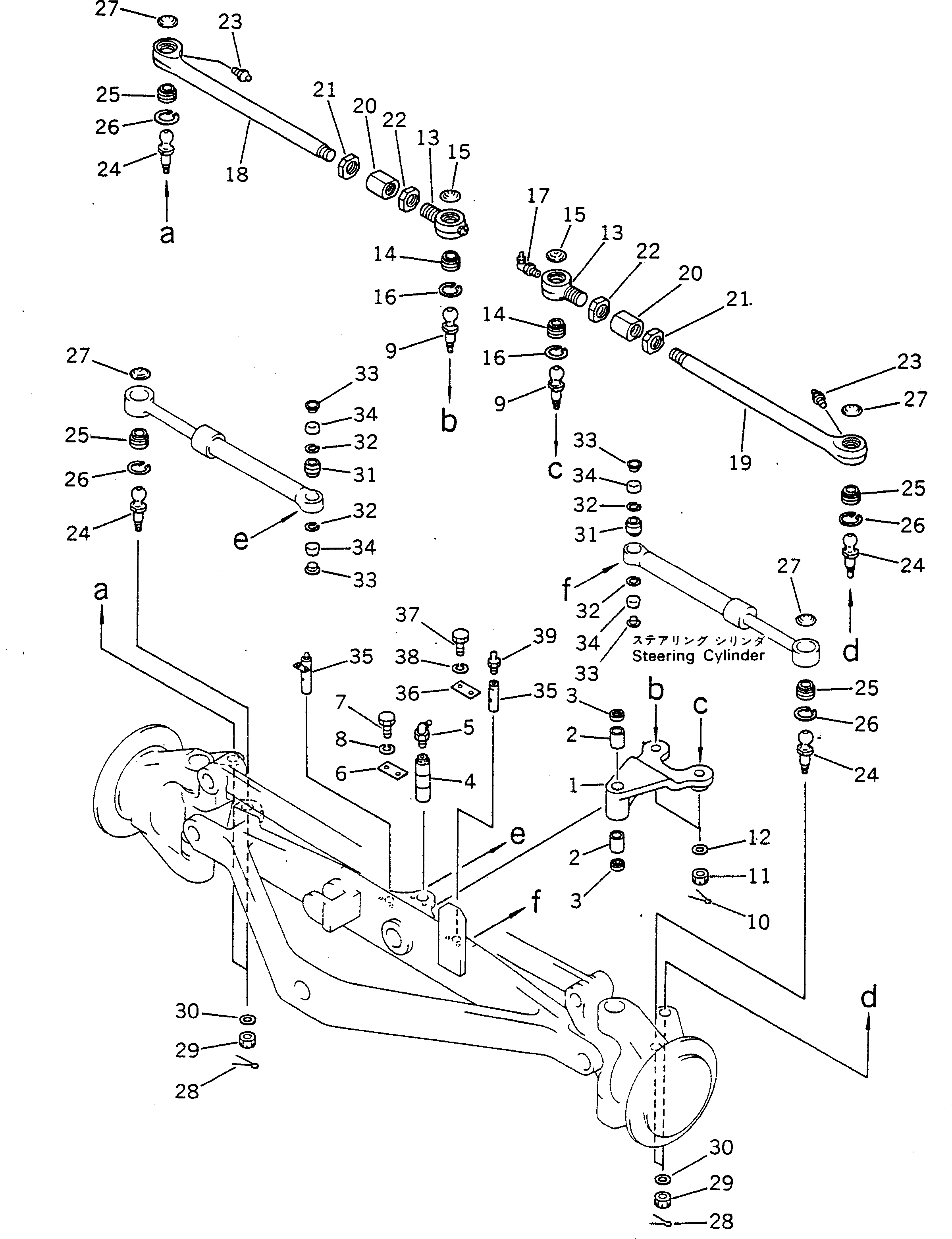 Схема запчастей Komatsu GD705A-3A - ПЕРЕДНИЙ МОСТ (/) СИСТЕМАУПРАВЛЕНИЯ ПОВОРОТОМ