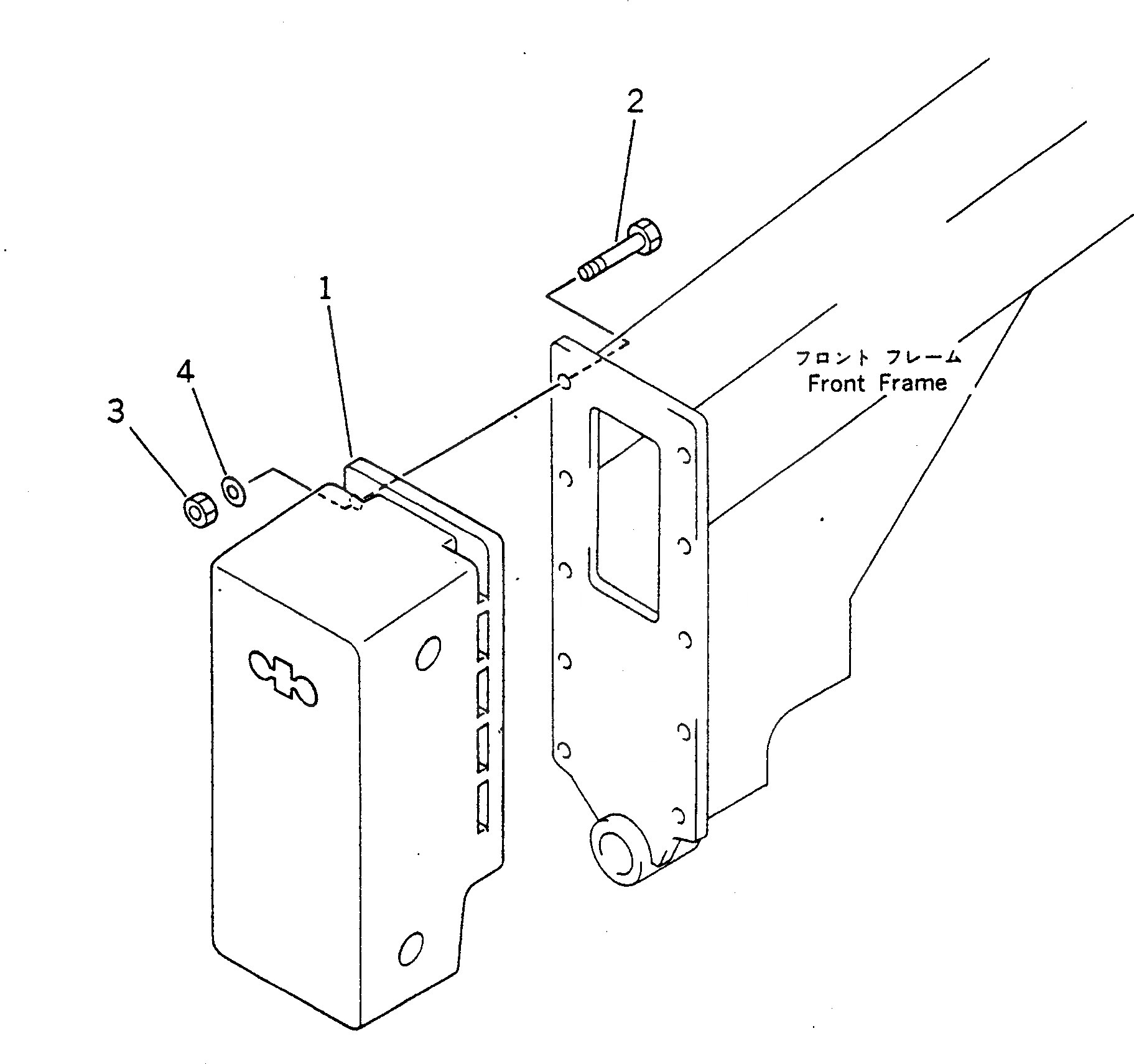 Схема запчастей Komatsu GD705A-3A - ВЕС РАМА И ЧАСТИ КОРПУСА