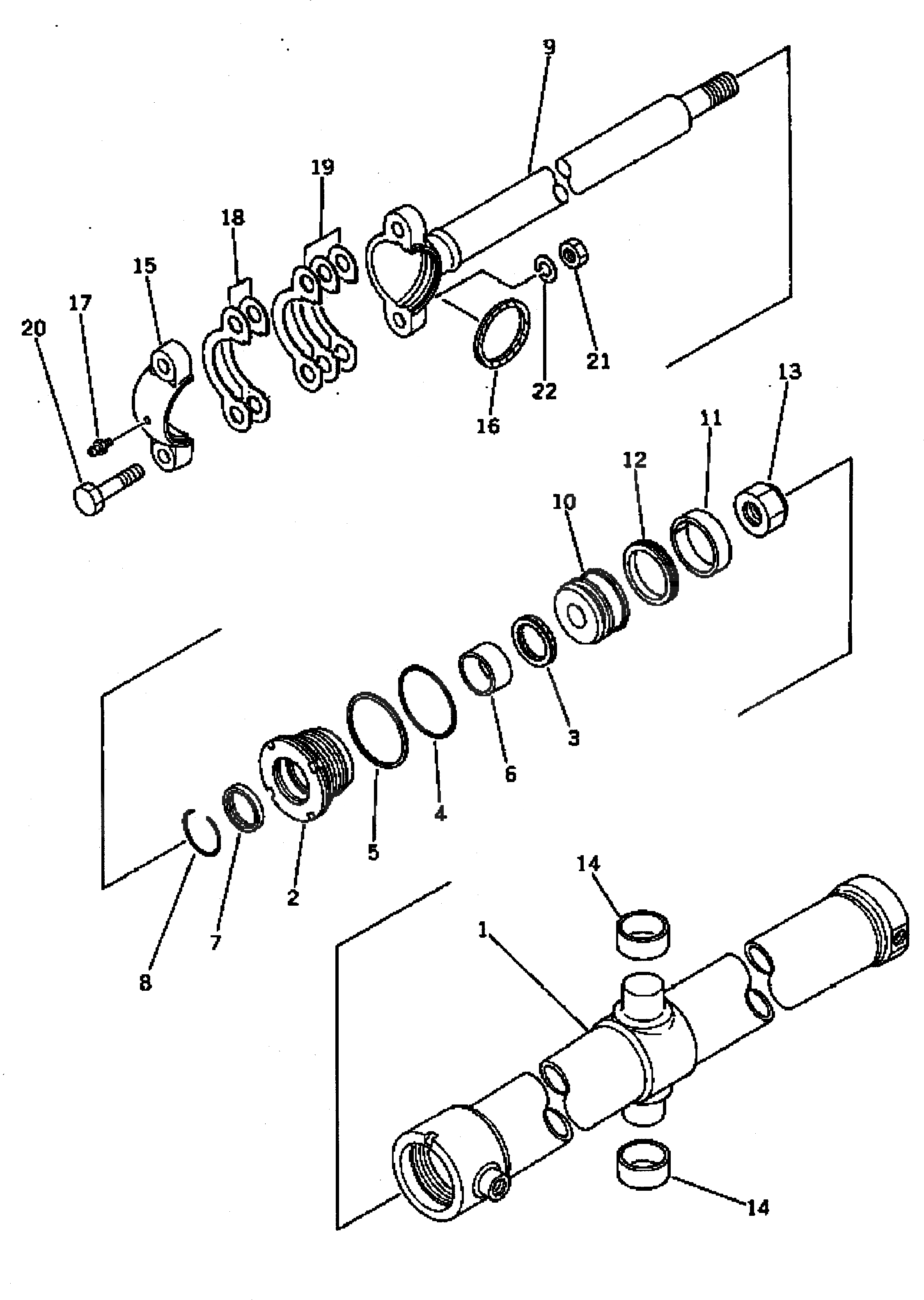 Схема запчастей Komatsu GD705A-3A - ЦИЛИНДР ПОДЪЕМА ОТВАЛА ГИДРАВЛИКА