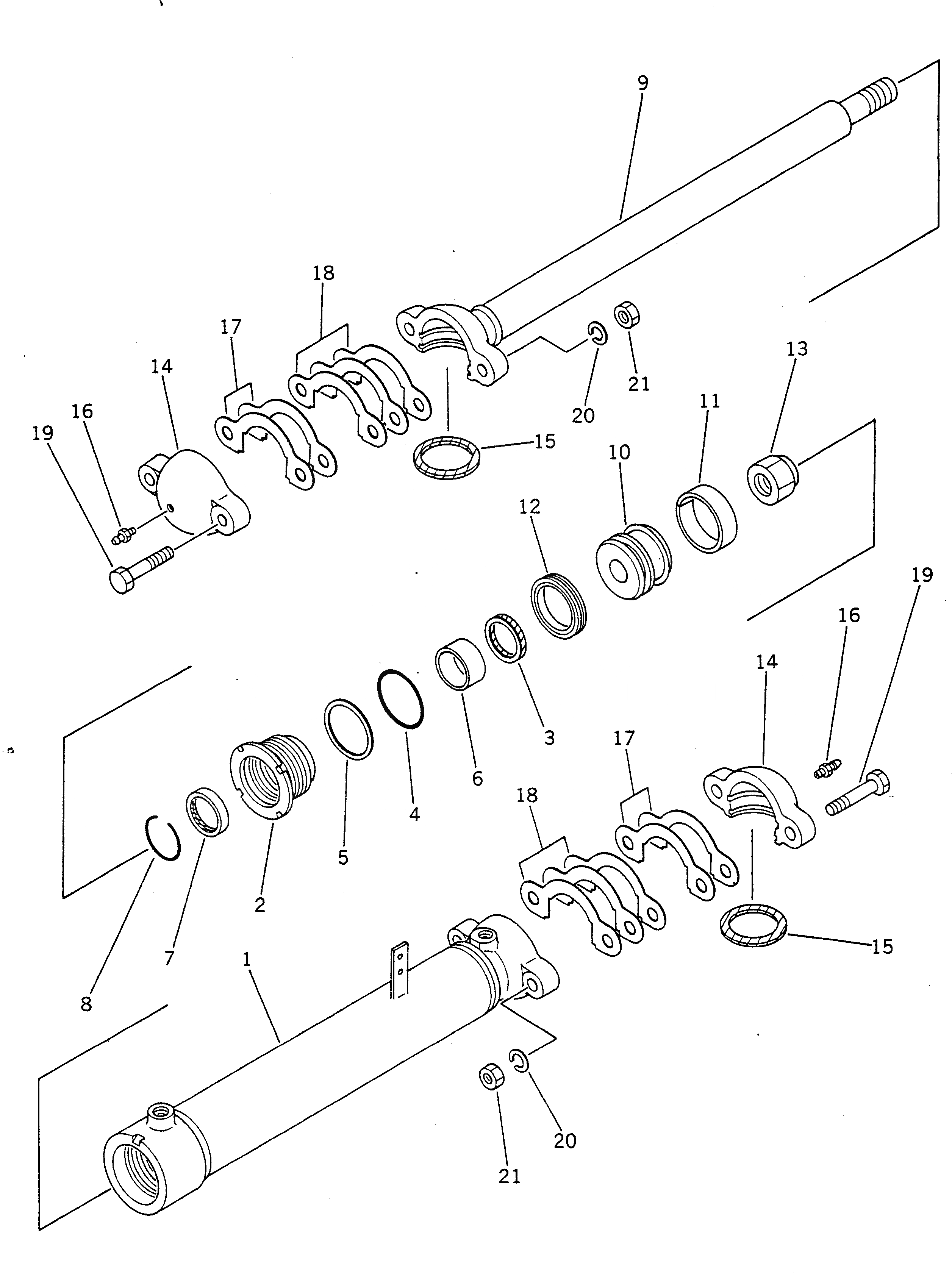 Схема запчастей Komatsu GD705A-3A - СЦЕПНОЕ УСТРОЙСТВО SHIFT ЦИЛИНДР ГИДРАВЛИКА