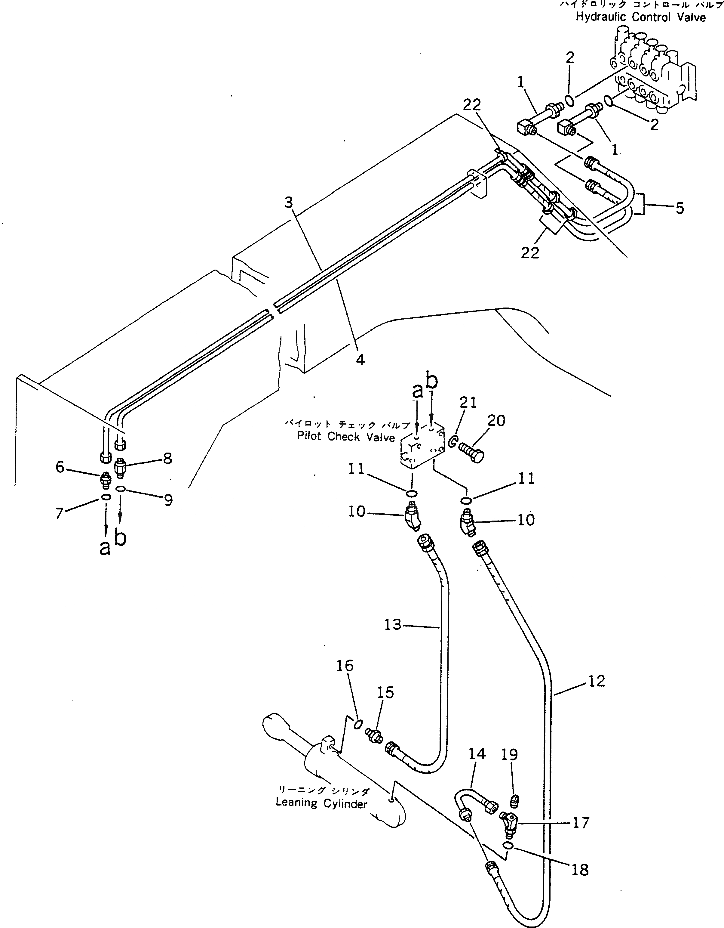 Схема запчастей Komatsu GD705A-3A - УКЛОН. ТРУБЫ ГИДРАВЛИКА