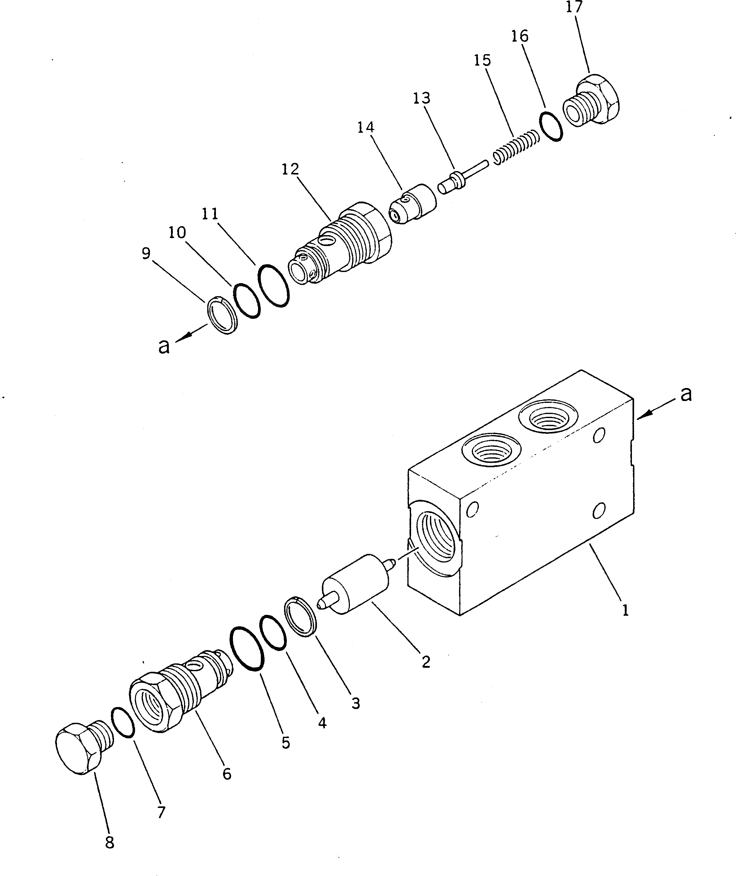 Схема запчастей Komatsu GD705A-3A - ГЛАВН. КОНТРОЛЬНЫЙ КЛАПАН(ДЛЯ ПОДЪЕМА ОТВАЛАЫ¤ ПРАВ.) ГИДРАВЛИКА