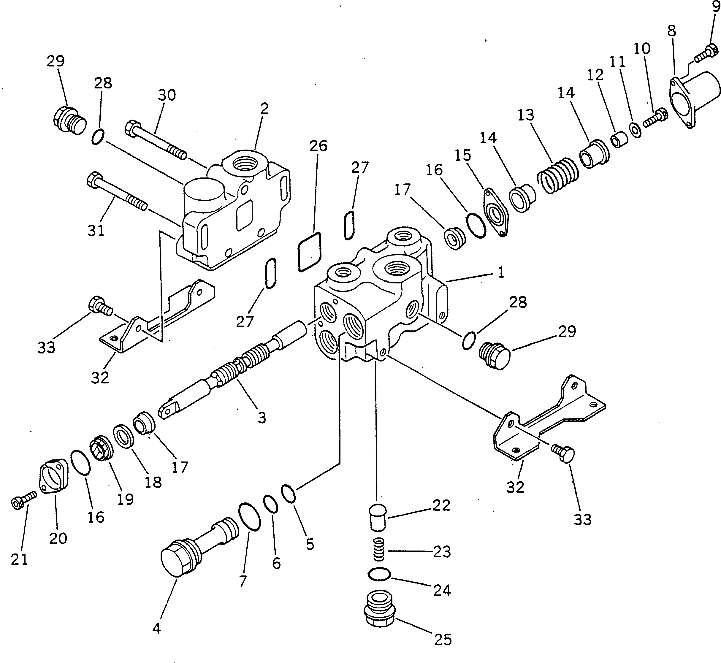 Схема запчастей Komatsu GD705A-3A - ГИДРАВЛ УПРАВЛЯЮЩ. КЛАПАН (ДЛЯ РЫХЛИТЕЛЬ) ОПЦИОННЫЕ КОМПОНЕНТЫ