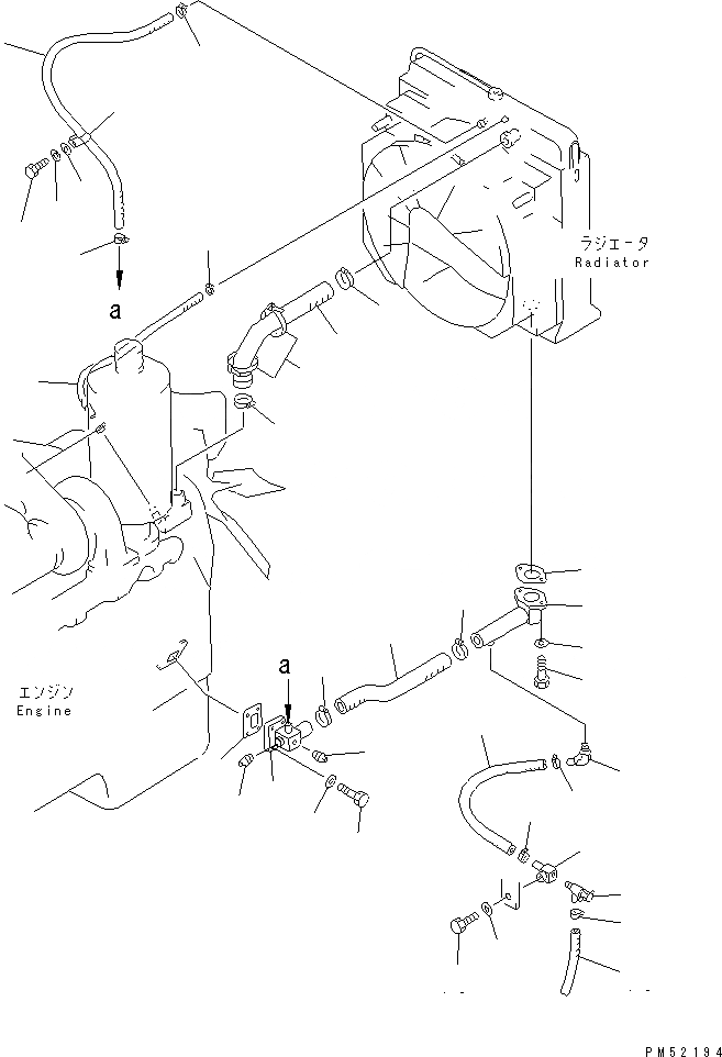 Схема запчастей Komatsu GD705A-4 - СИСТЕМА ТРУБ РАДИАТОРА (ДЛЯ РОССИЯ №97-)(№97-) КОМПОНЕНТЫ ДВИГАТЕЛЯ И ЭЛЕКТРИКА