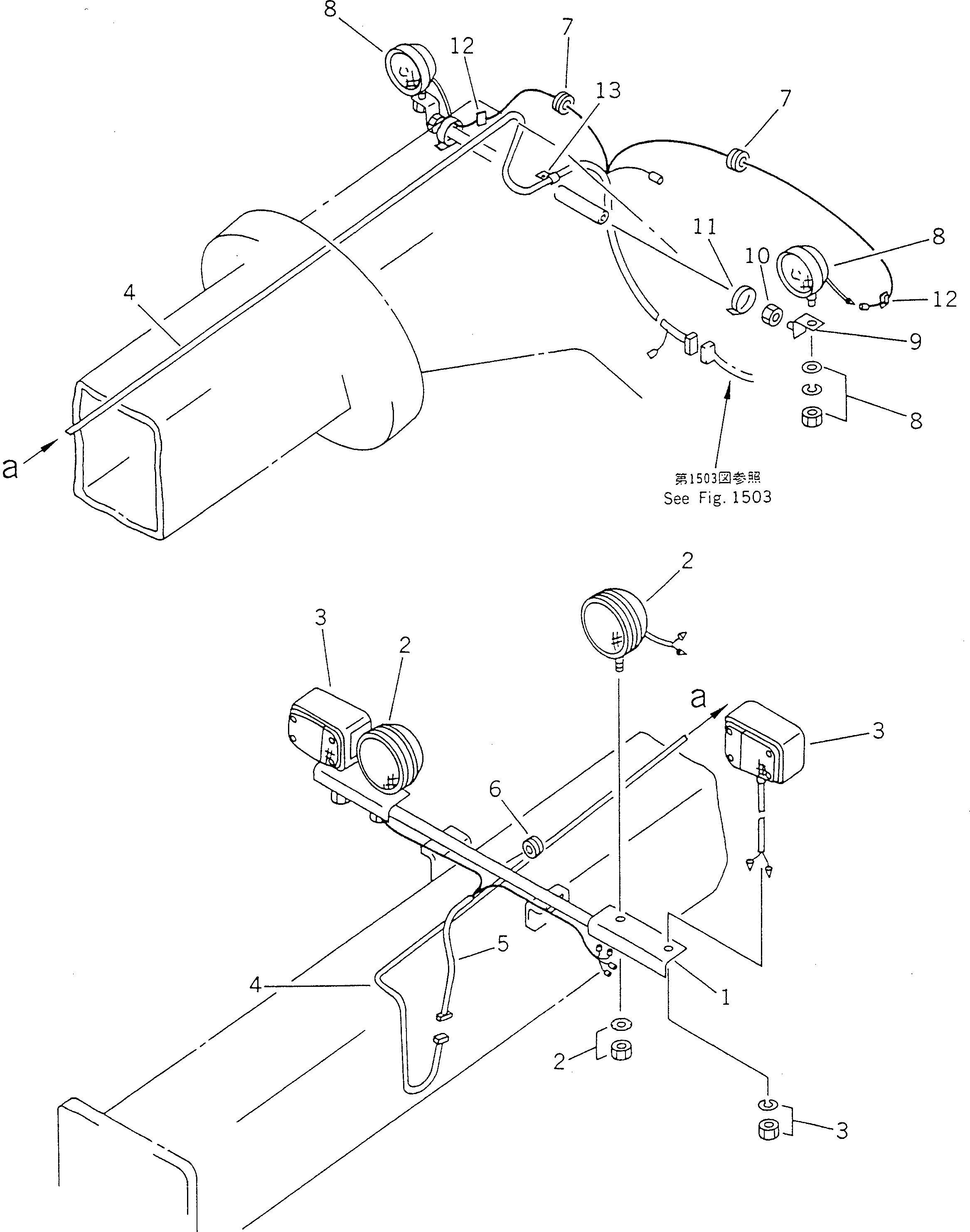 Схема запчастей Komatsu GD705A-4 - ЭЛЕКТРИКА (ПЕРЕДН.) (ДЛЯ КИТАЙ №-) КОМПОНЕНТЫ ДВИГАТЕЛЯ И ЭЛЕКТРИКА
