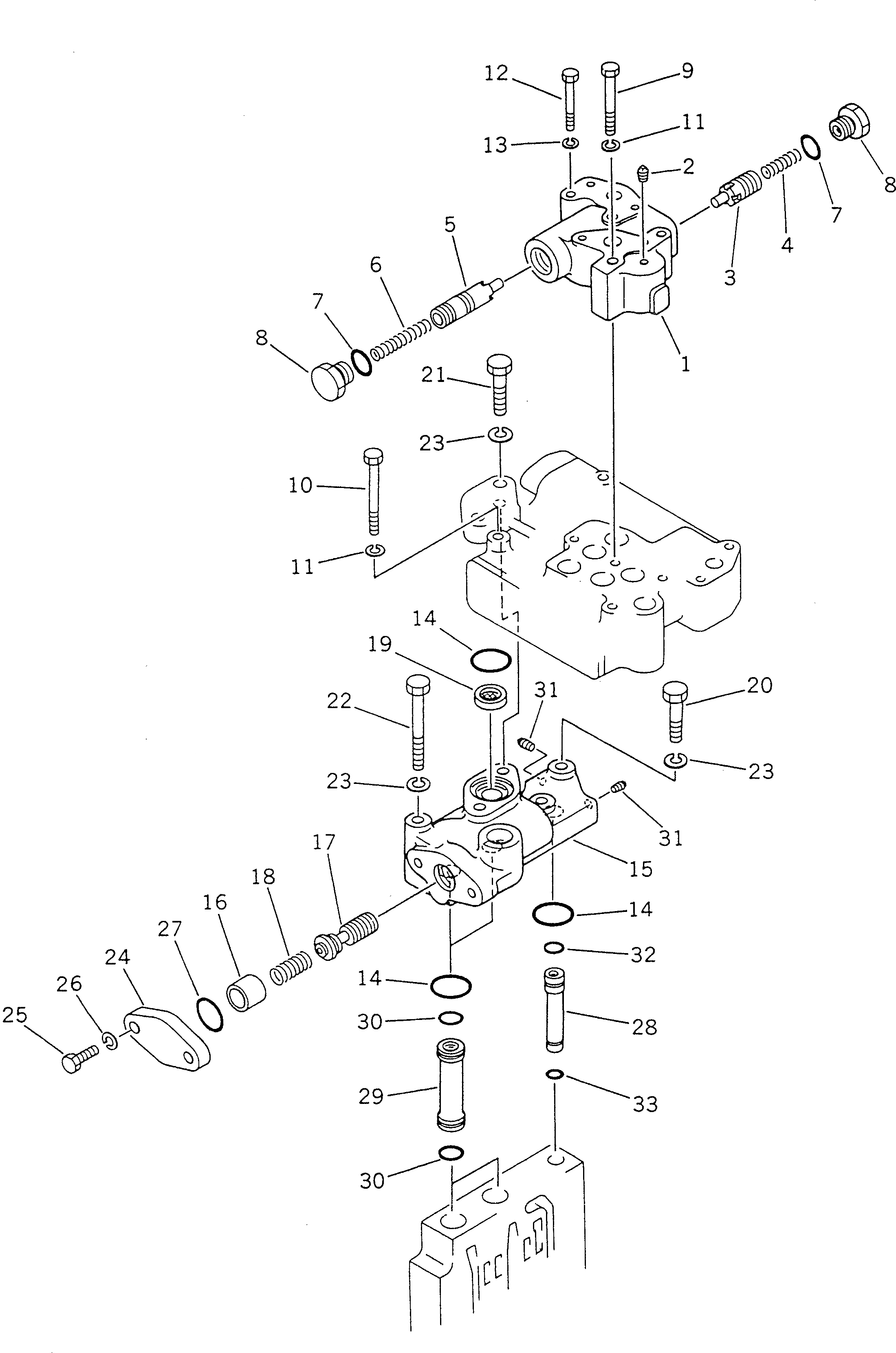Схема запчастей Komatsu GD705A-4 - ТРАНСМИССИЯ (УПРАВЛЯЮЩ. КЛАПАН) (/) СИЛОВАЯ ПЕРЕДАЧА